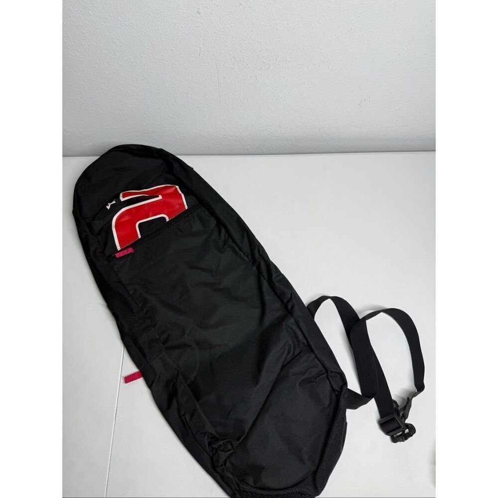 Black Skateboard Carry Bag Shoulder Strap Pocket 13” X 21”